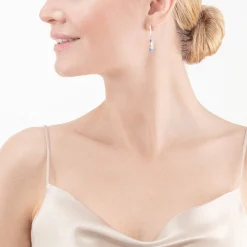 COEUR DE LION Geocube® Precious Fusion Chunky Chain Earrings Light Blue