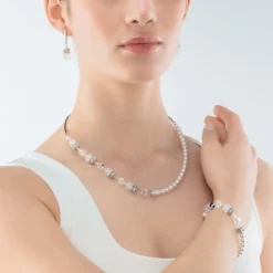 COEUR DE LION Geocube® Precious Fusion Pearls Bracelet White