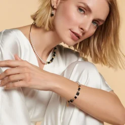 COEUR DE LION Geocube® Precious Fusion Pearls Bracelet Black-Gold
