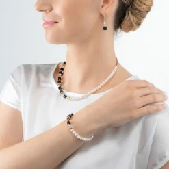 COEUR DE LION Geocube® Precious Fusion Pearls Bracelet Black-Gold