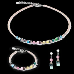 COEUR DE LION Mini Cubes Earrings Multicolour Pastel