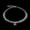 COEUR DE LION Necklace Brilliant Square Interchangeable Pendant Precious Dark Green