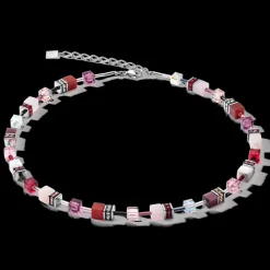 COEUR DE LION Necklace Geocube® Crystals & Gemstones Red-Purple