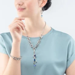 COEUR DE LION Neptune's Treasure Necklace Silver Blue