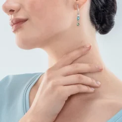 COEUR DE LION Princess Shape Mix Earrings Mint Green