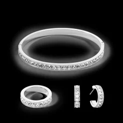 COEUR DE LION Ring Stainless Steel & Crystals Silver Crystal
