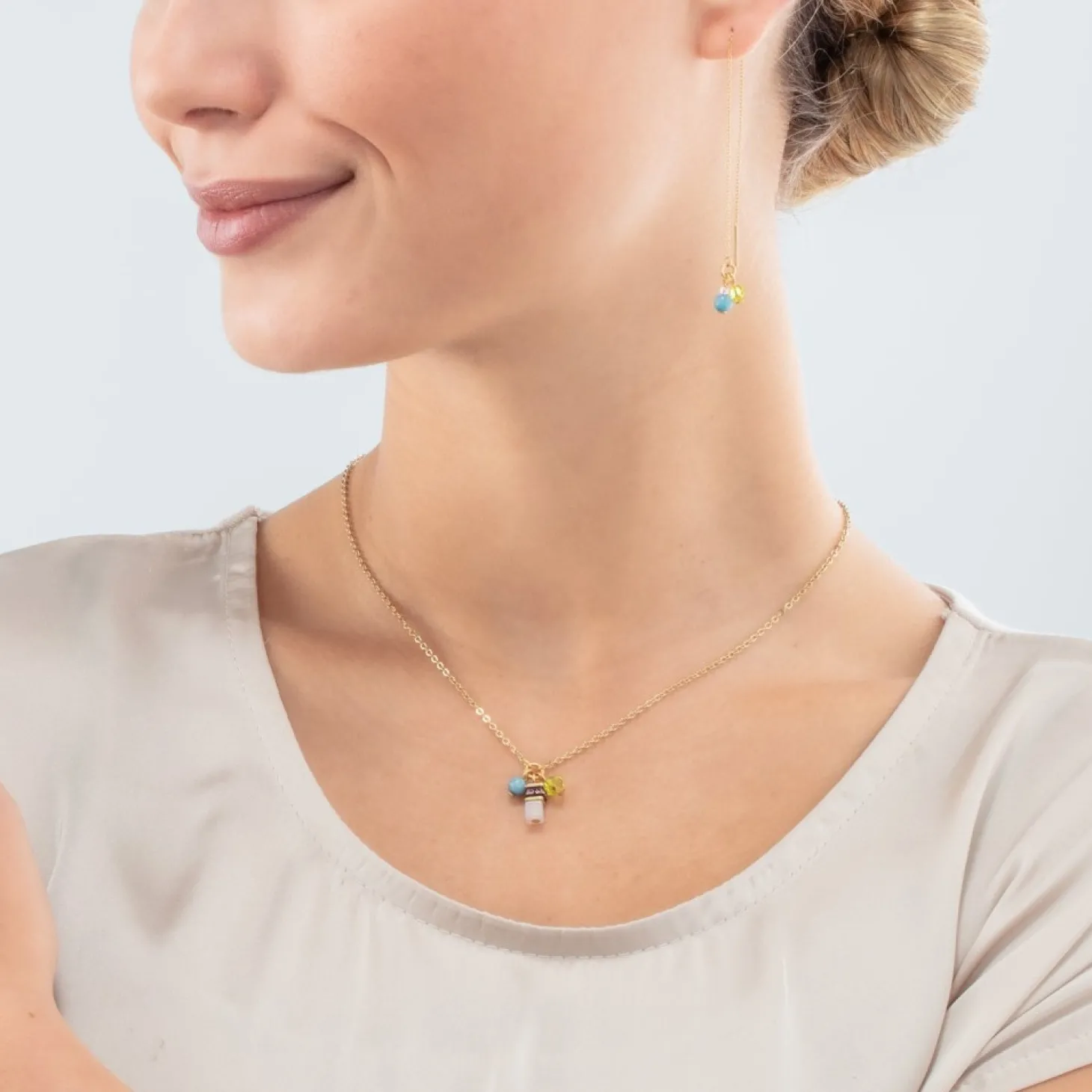 COEUR DE LION Small Guardian Necklace Pastel
