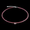 COEUR DE LION Sparkling Dot Delicate Necklace Rose Silver & Red