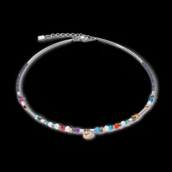 COEUR DE LION Sparkling Dot Gemstone Necklace Multicolour Vintage