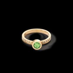 COEUR DE LION Sparkling Dots Ring Gold Green