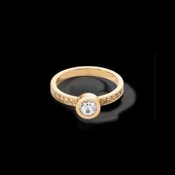 COEUR DE LION Sparkling Dots Ring Gold Crystal