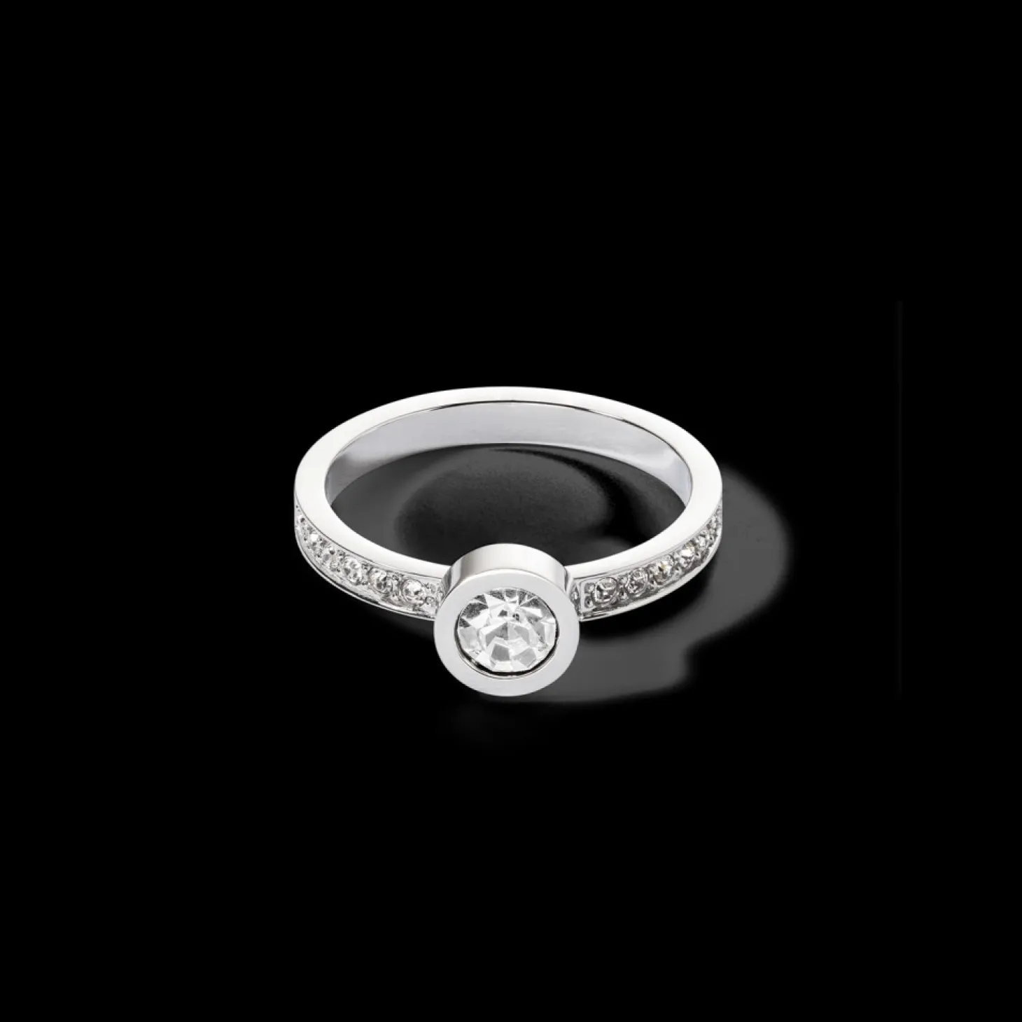 COEUR DE LION Sparkling Dots Ring Silver Crystal