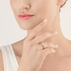 COEUR DE LION Sparkling Dots Ring Silver Crystal