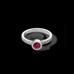 COEUR DE LION Sparkling Dots Ring Silver Red