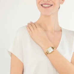 COEUR DE LION Watch Iconic Cube Golden Moments Statement Gold