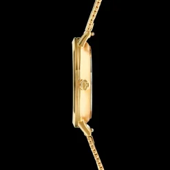 COEUR DE LION Watch Round Brilliant White Milanese Stainless Steel Gold