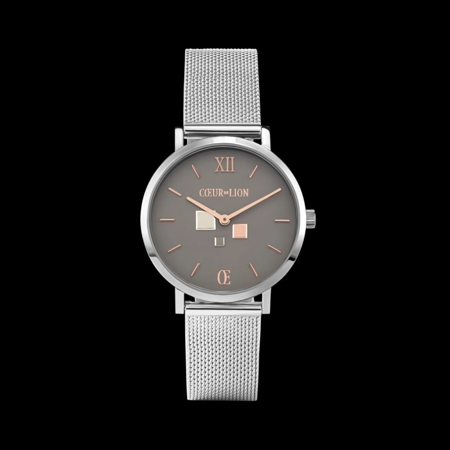 COEUR DE LION Watch Round Cool Grey Milanese Stainless Steel