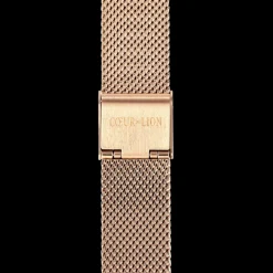 COEUR DE LION Watch Round Mocha Matt Milanese Stainless Steel Rose Gold
