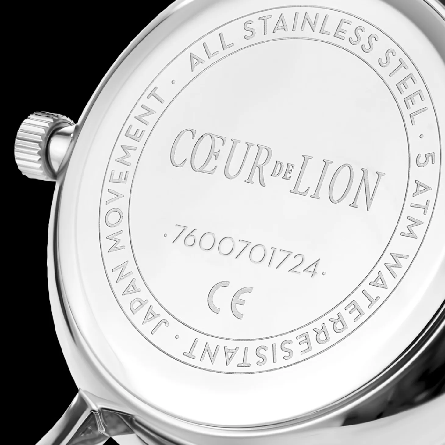 COEUR DE LION Watch Round Silver Sunray Milanese Stainless Steel