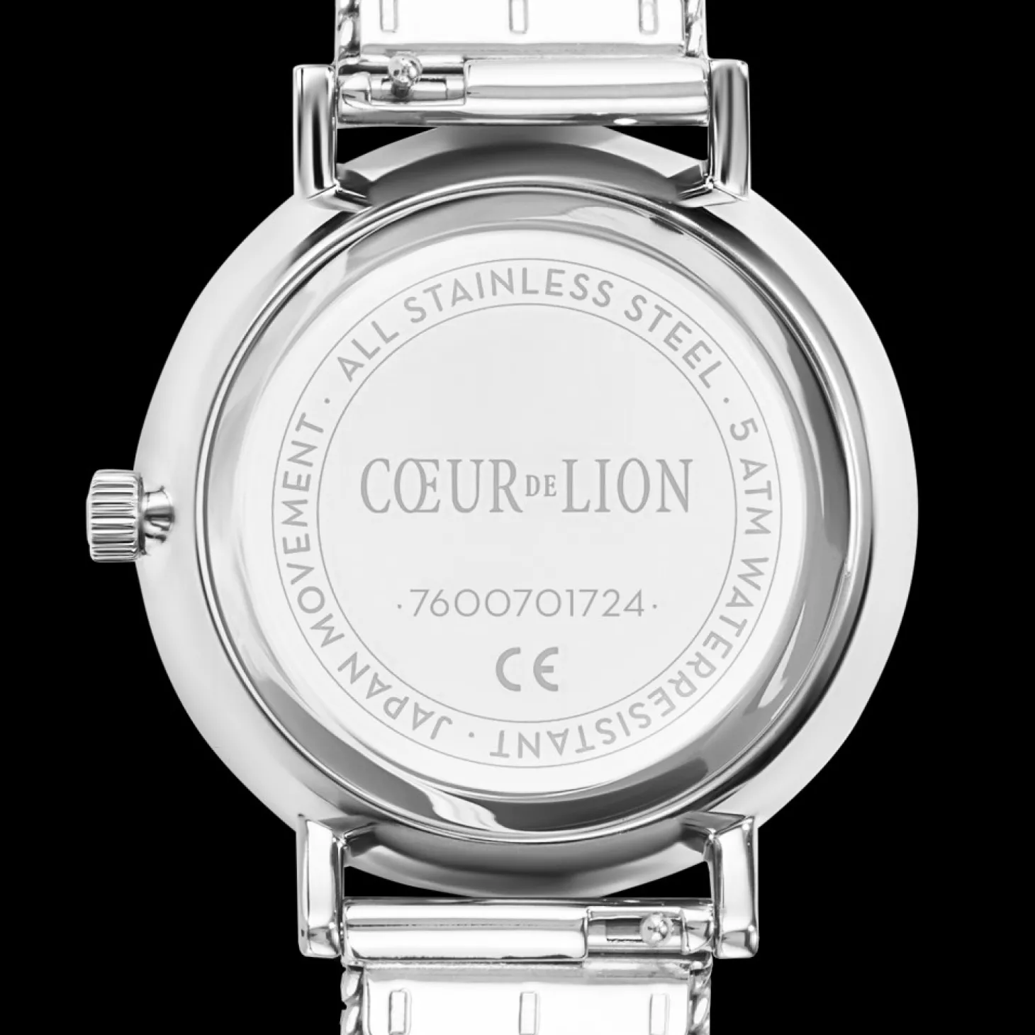 COEUR DE LION Watch Round Silver Sunray Milanese Stainless Steel